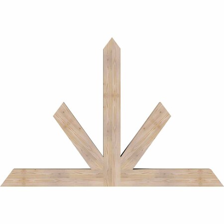 Ekena Millwork Saratoga Smooth Timber Gable Bracket, Douglas Fir, 72"W x 48"H x 5 1/2"D x 5 1/2"F, 16/12 Pitch GBW072X48X0606SAR00SDF